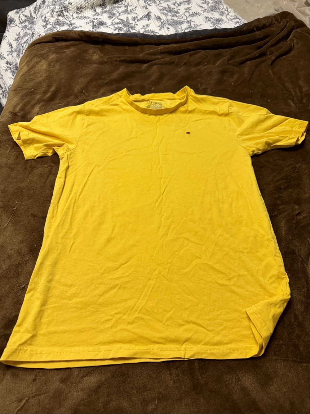 Tommy Hilfiger Yellow Crew Neck Short Sleeve Tee 14/16